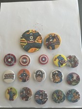 Captain America Button pin; marvel comics button pins