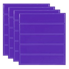 4Pcs 4.5" x 1" Adhesive Night Warning Reflective Stickers Purple