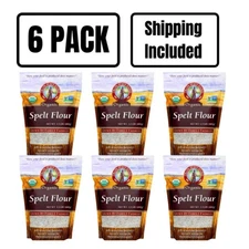 Organic Spelt Flour | Pack of 6 | 1.5 lb | Non-GMO | Shipping Included | Grain P