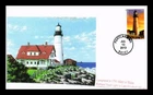 DR JIM STAMPS US COVER PORTLAND HEAD MAINE LIGHTHOUSE FIRST DAY ISSUE