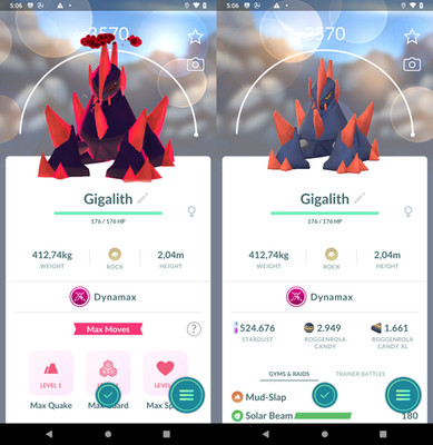 Dynamax Gigalith lv50 - 3 Dmax moves  | Tr-de 20K Stardust