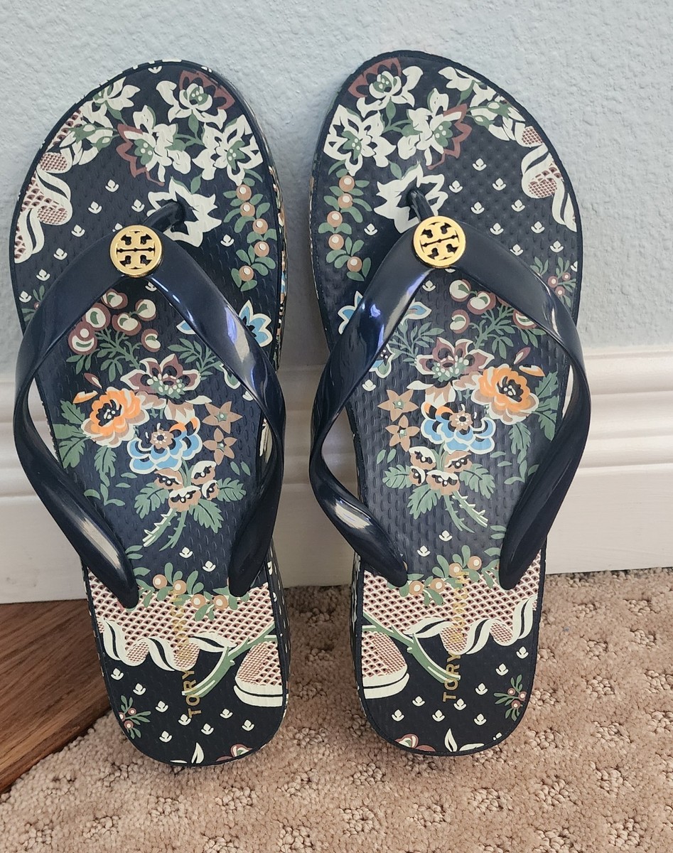 Floral Tory Burch Flipflop TORY BURCH FLIP FLOPS Rubber Thong