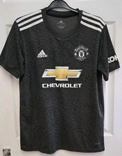 Manchester United Adidas 2020/2021 Black Away Shirt Mens Size Medium