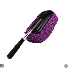 Premium Removable Telescopic Car Wax Mop - Nano Fiber Wash Brush & Dusting Tool