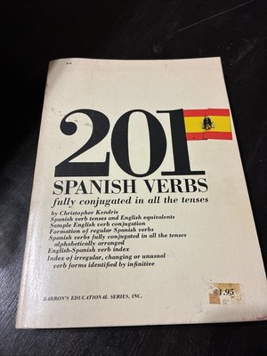 201 Spanish Verbs Vintage 1963 Learning School Barrons Educational Series Inc