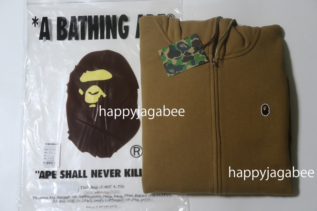 A BATHNIG APE Men's ONE POINT FULL ZIP HOODIE 1L80115311 r | eBay