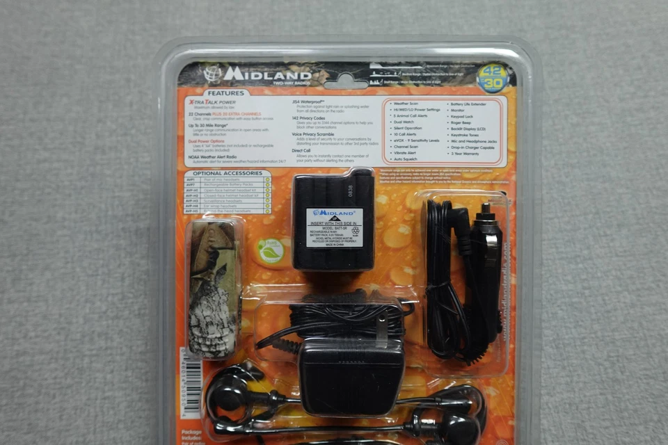 Midland GXT7950VP4 Two Way Radios 42 Channel 30 Mile Waterproof NOAA Headsets - Image 3 of 4