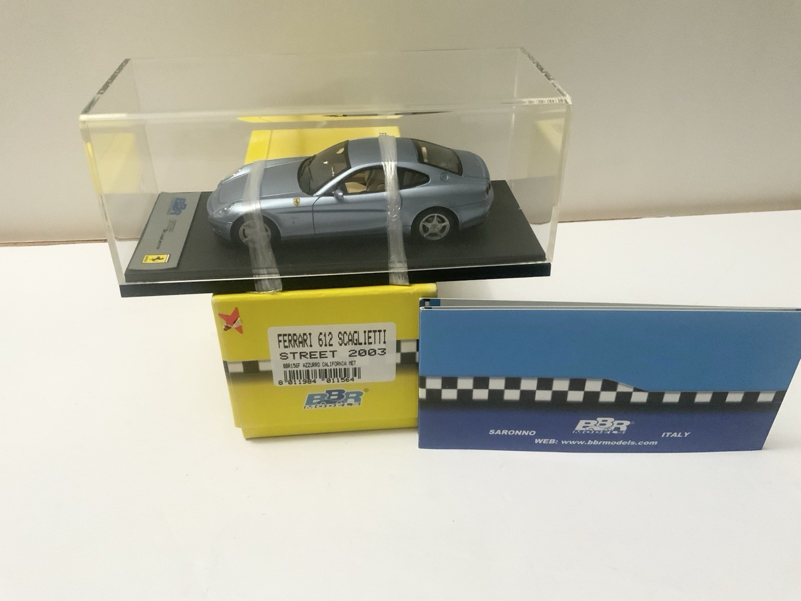 1/43 BBR FERRARI 612 SCAGLIETTI 2003 Silver BBR156F Azurro California Met
