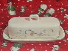 International China Co Vintage Marmalade Geese Covered Butter Dish