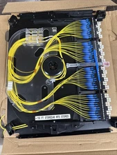 COMMSCOPE LOADED FIBER CABLE OPTIC SHELF WITH 150ft  46 MTS STORED