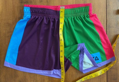 Womens ALPHA XI DELTA SORORITY COLORBLOCK ATHLETIC SHORTS Elastic Waist LARGE - Picture 7 of 11