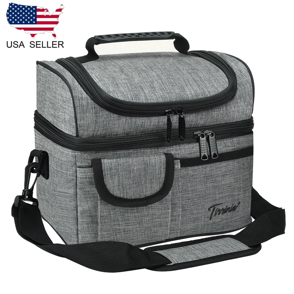 Insulated Lunch Bag For Men Women Thermos Cooler Adults Tote Leakproof Lunch  Box 