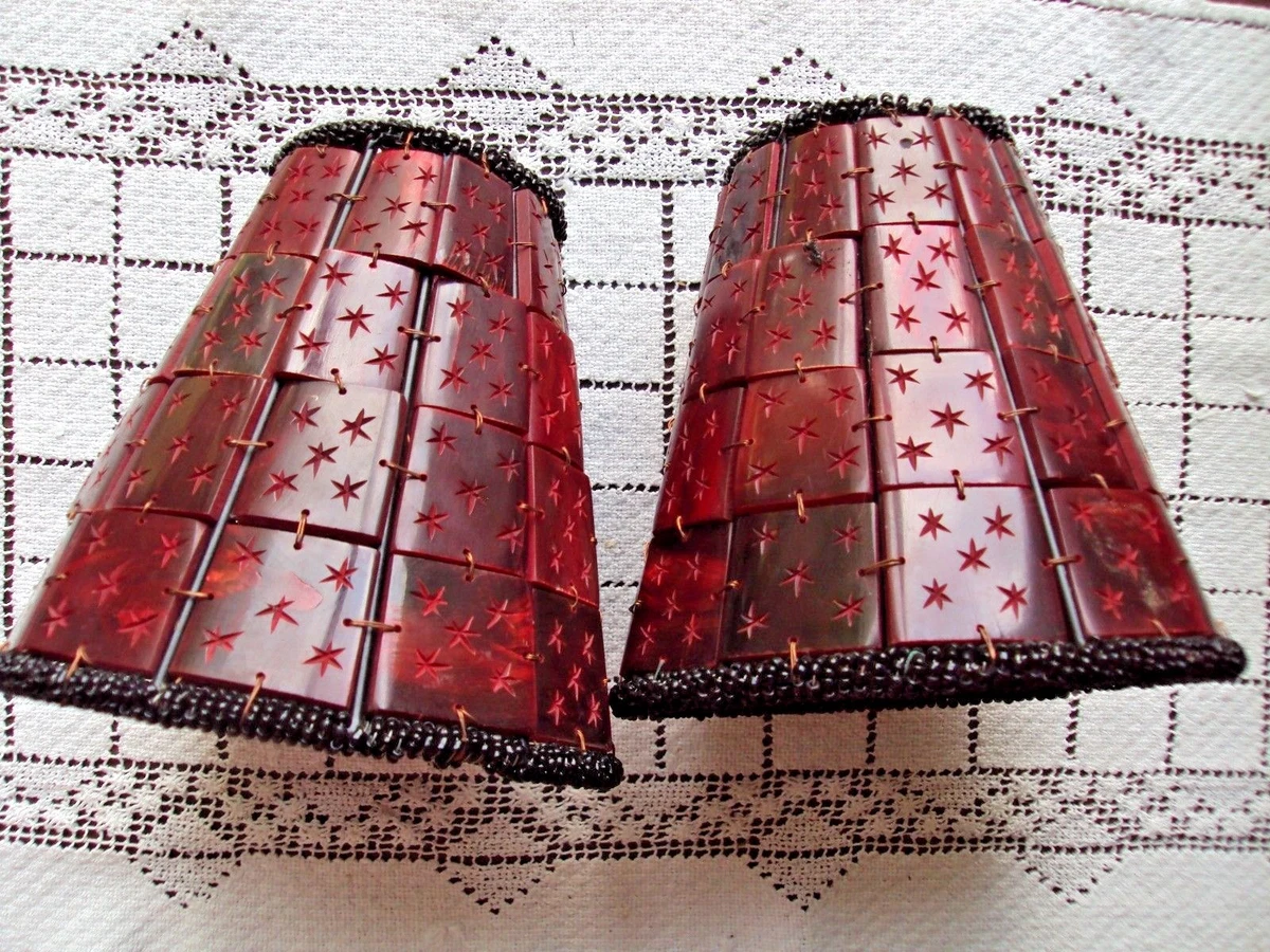 Burgundy lamp shades deals