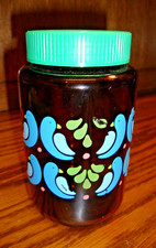 Lipton Tea Jar Instant Glass Rustic FARMHOUSE Kitchen Partridge~Brown Tinted U23