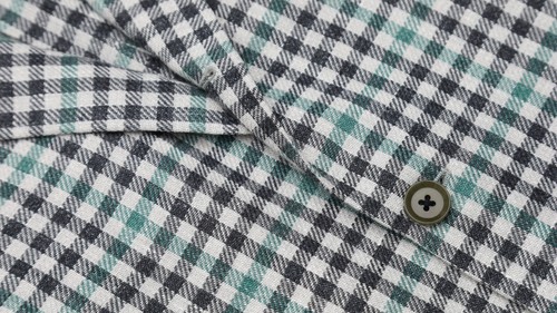 Ring Jacket Drago Wool Linen Grey & Green Check Jacket Sz R 54 (US 44) - Picture 4 of 12