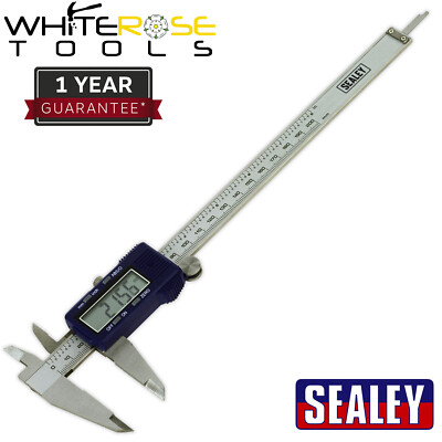 Sealey Digitaler Messschieber 0-200 mm (0-8'') LCD-Display metrisch/zöllig