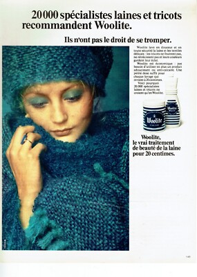  Werbung Advertising 0722 1973 Woolite Verarbeitung Wolle & Strick