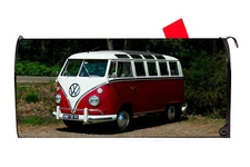 VW Bus 2 Vinyl Magnetic Mailbox Cover Made in the USA
