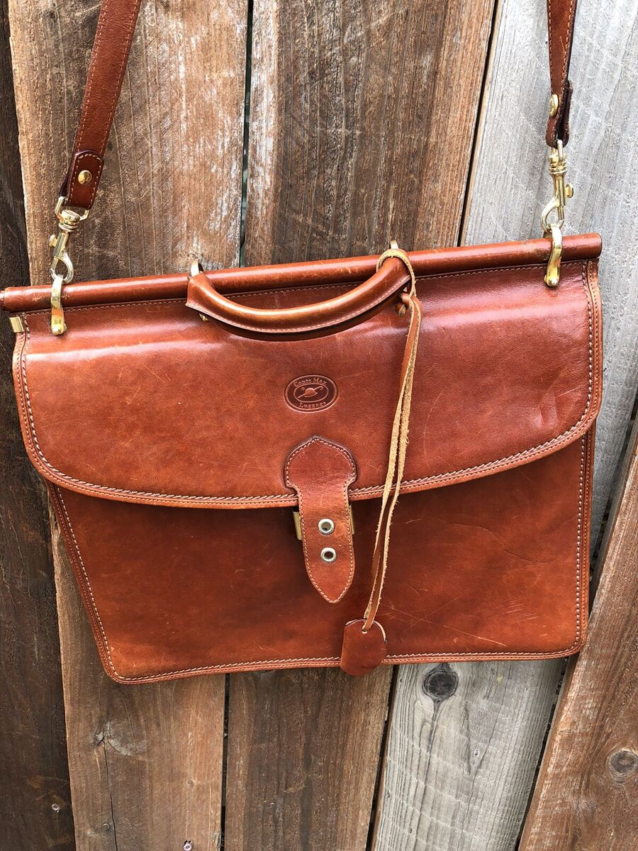 Vintage Rare Conte Max Leather Shoulder Side Bag Briefcase Vintage Rare Conte Max Leather Shoulder Side Bag Briefcase