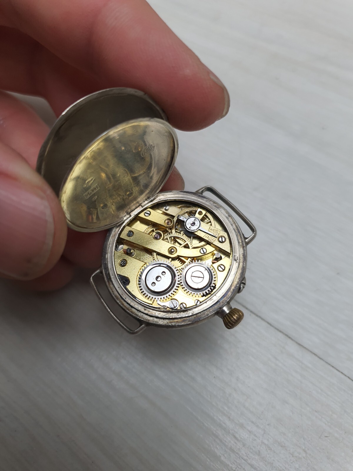Antique Solid Silver Miniature Wristwatch Watch C… - image 9