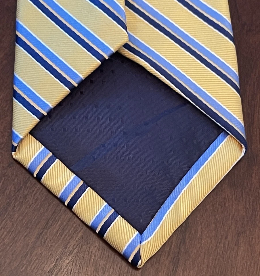 U.S Polo Assn. Corbata de cuello para hombre 100 % poliéster dorada azul hecha en China Foto 2 de 4