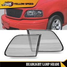 Headlight Lens Cover Pair Fit For 1997-2004 Ford F150 Expedition Lightning Style