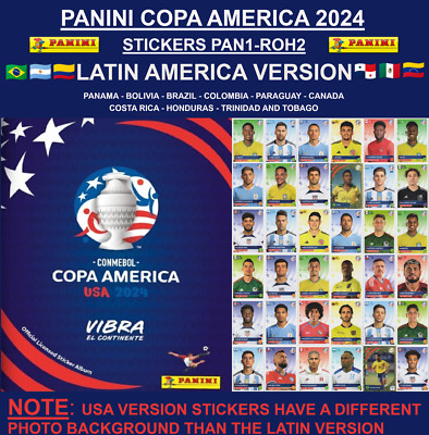 * LATIN AMERICAN VERSION * Panini Copa America 2024 Stickers PAN1 - ROH2