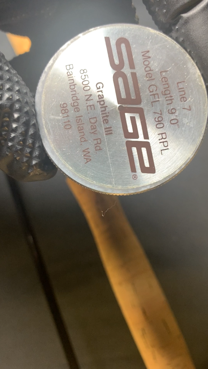SAGE Model GFL 790 RPL 9ft 7wt 2pc Graphite3 Vintage SAGE Model GFL 790 RPL 9ft 7wt 2pc Graphite3 Vintage