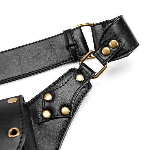 Punk Damen Gürteltasche Bauchtasche Hüfttasche Tasche Waist Belt Bag PU Radsport - Bild 12 von 16
