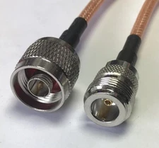 RG400 N Male to N Female Double Shield Coaxial Cable PICK LENGTH RF USA Lot   