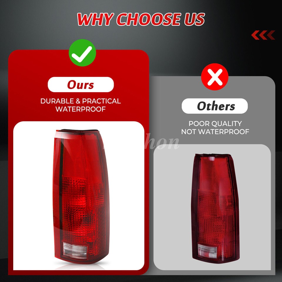 Chevy Tail Lights Pair Of Halogen Tail Lights For 88-98 Chevy/GMC C/K Pickup, Suburban, Tahoe, Yukon 2003 Chevy Silverado Tail Lights Bulbs - Foto 7