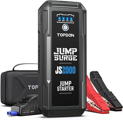 TOPDON Starthilfe JS2000 - 2000A/16000mAh Akku Booster Starthilfe