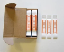 1000 SELF SEALING ORANGE $50 CURRENCY STRAPS MONEY BILL BANDS  PMC BRAND STRAP