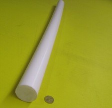 Teflon PTFE Virgin White Rod 2.0" Diameter x 36" Long,  1 Unit, Extruded
