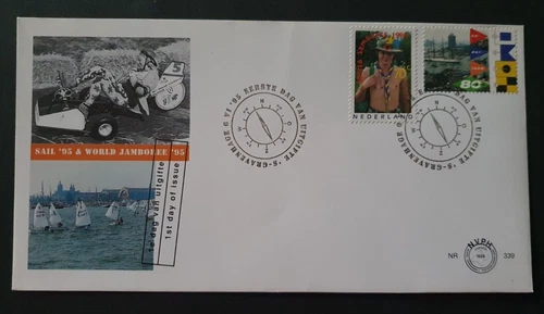 1995 NETHERLANDS NEDERLAND SAIL SCOUTING WORLD JAMBOREE NR 339 FDC