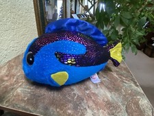TY BEANIE BOOS AQUA FISH SPARKLE EYES  2017 PLUSH
