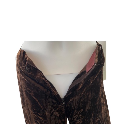 Rare 70s Vintage Crushed Velvet Flare Pants + Blazer Bell Bottom Junior House - Picture 9 of 12