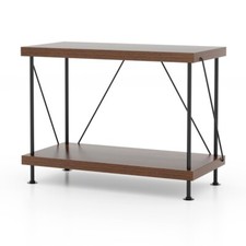 2 Tier Multifunction Display Rack Storage Organizer Living Room With Metal Frame
