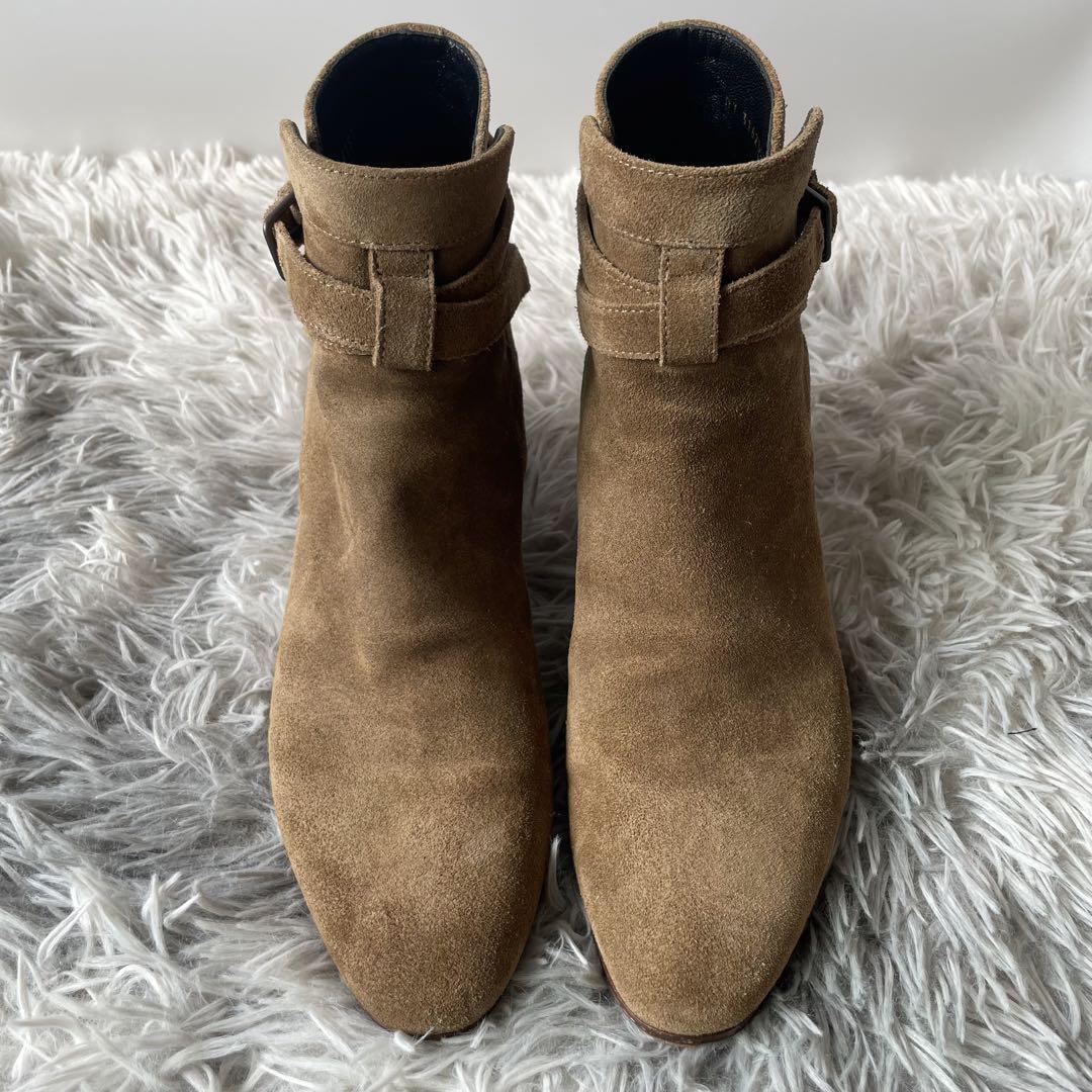 YSL Saint Laurent Beige Suede Jodhpur Ankle Boots, 36/US 6 YSL Saint Laurent Beige Suede Jodhpur Ankle Boots, 36/US 6