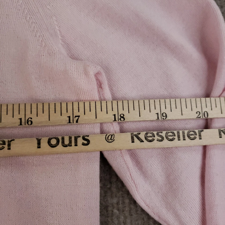 Tory Burch Sweater Womens Medium Pink Long Sleeve Knit Casual Crew Neck Wool Z - Image 3 of 4