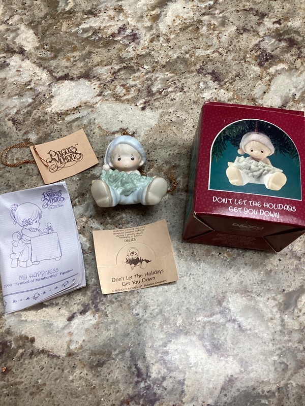 Precious Moments Ornament “ Don’t Let The Holidays Get You Down “