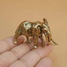 Brass Elephant Statue Animal Statue Ornament Toy House Office Decoration New