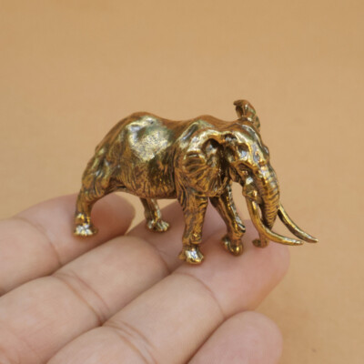 Brass Elephant Statue Animal Statue Ornament Toy House Office Decoration New