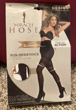 MIRACLE HOSE Black XL Slimming Shapewear Control Top Sculpt Your Body push up