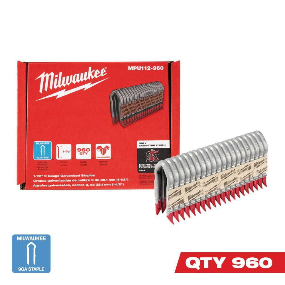 1-1/2 In. 9-Gauge Galvanized Staples For M18 FUEL Utility Fencing Stapler