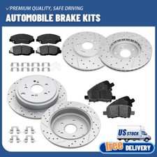 For 2003 2004 - 2008 Honda Pilot Front Rear Disc Rotors Ceramic Brake Pads