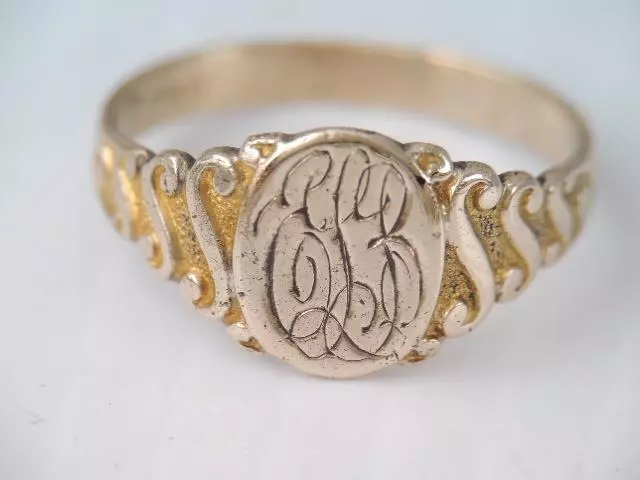 Vintage signet ring ebay deals