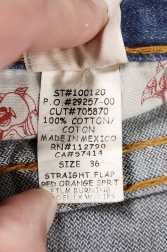 True Religion Jeans Men's Sz 36x35 Distressed Ripped Burning Phoenix Flap Pocket - Picture 7 of 10
