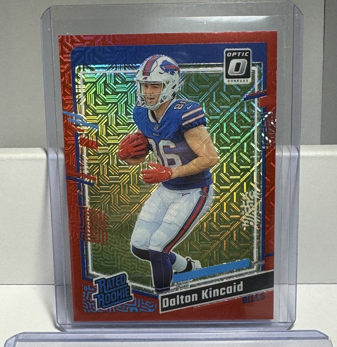 2023 Panini Donruss Optic - Dalton Kincaid Rated Rookie Red Mojo Prizm #211 (RC)