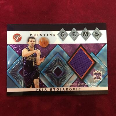 2003-04 Topps Pristine Gems PEJA STOJAKOVIC Jersey Sacramento Kings  @JY36